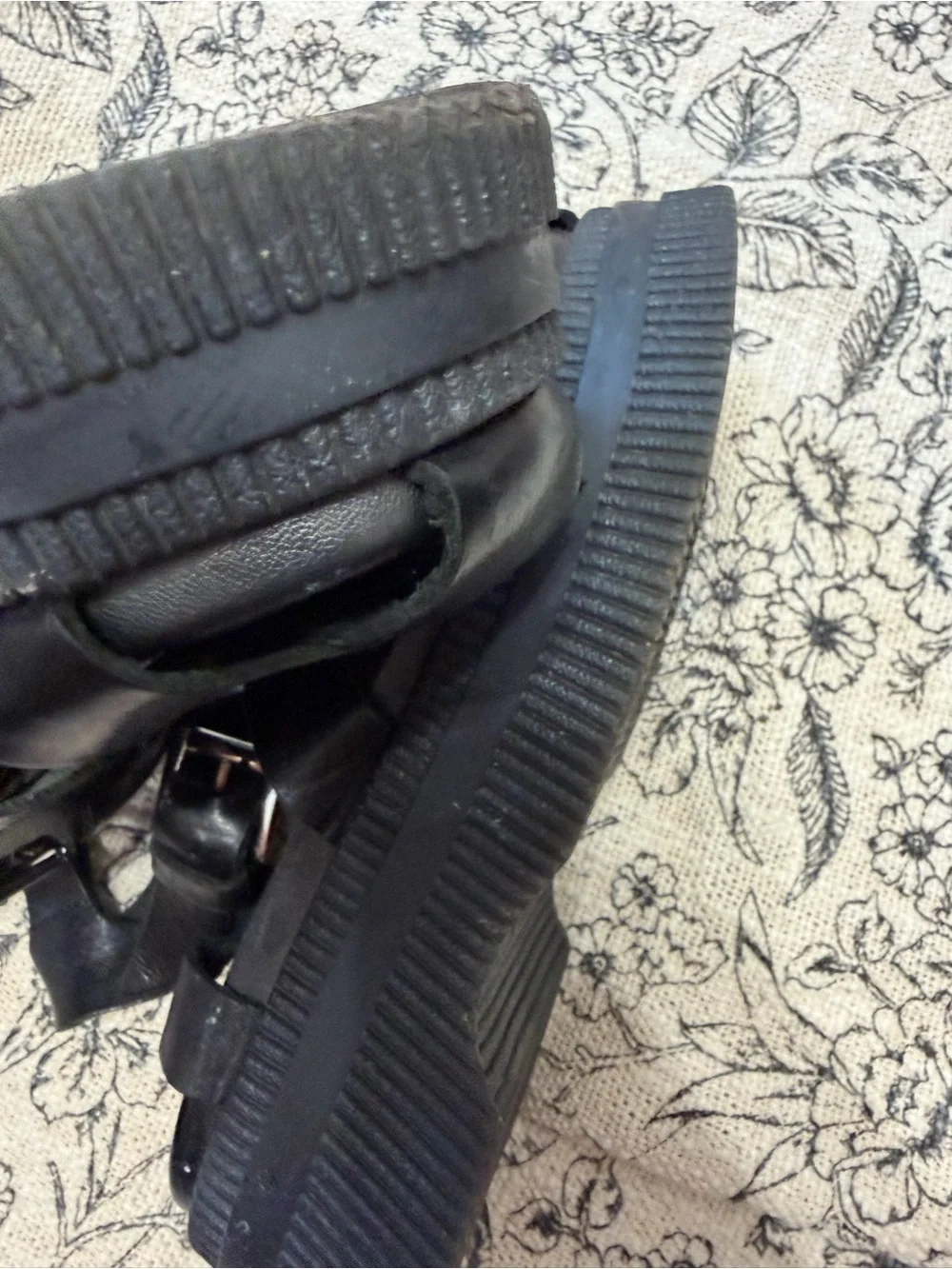 GANNI CREEPER SANDALS WITH PLATFORM SOLE - BLACK